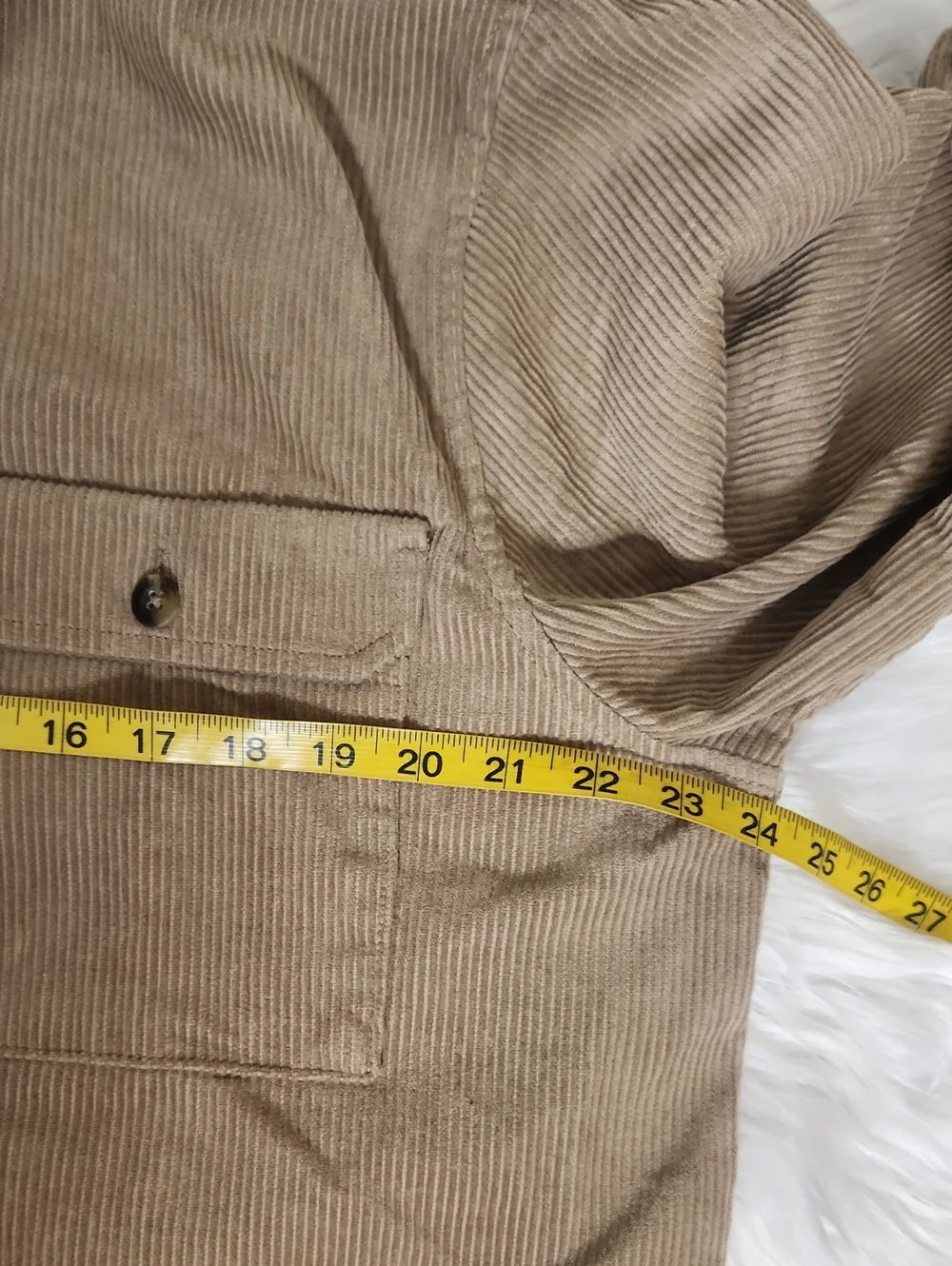 GAP Men's Corduroy 100% Cotton Overshirt Jacket - Tan